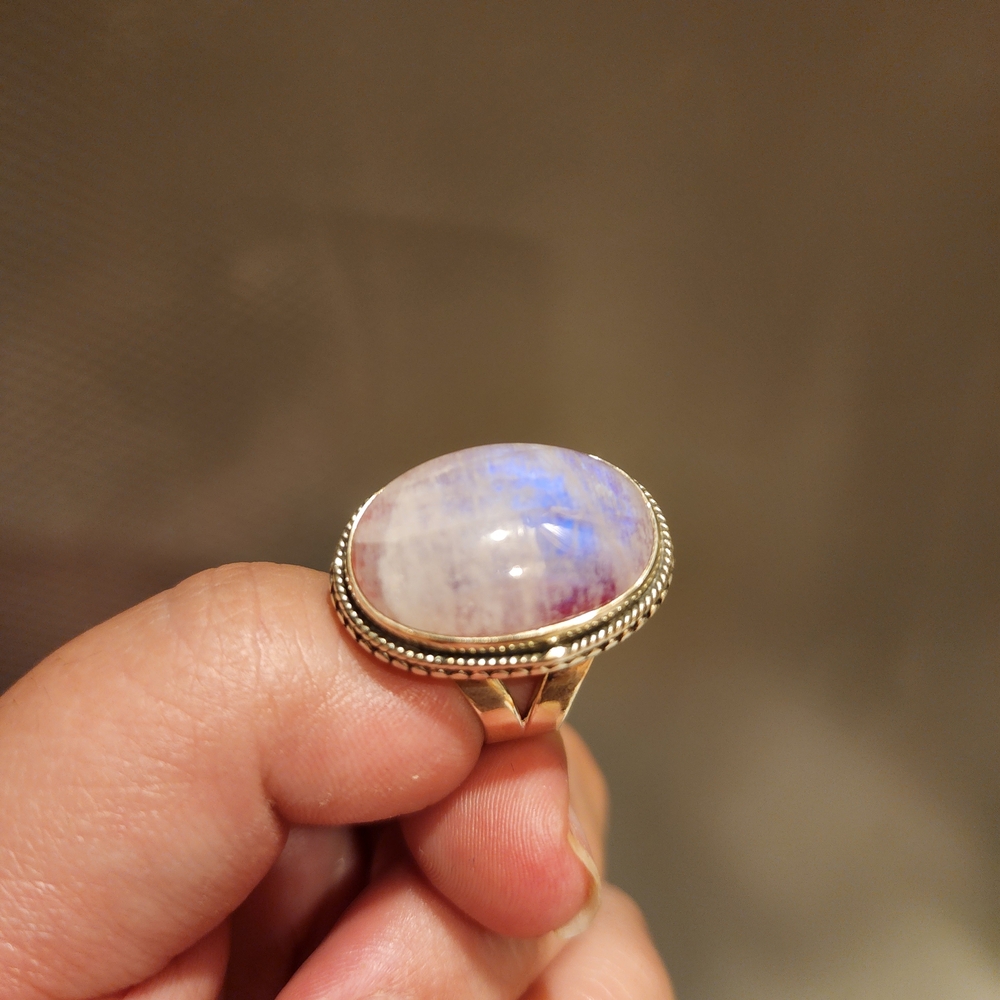 Silver Moonstone Ring - image 4